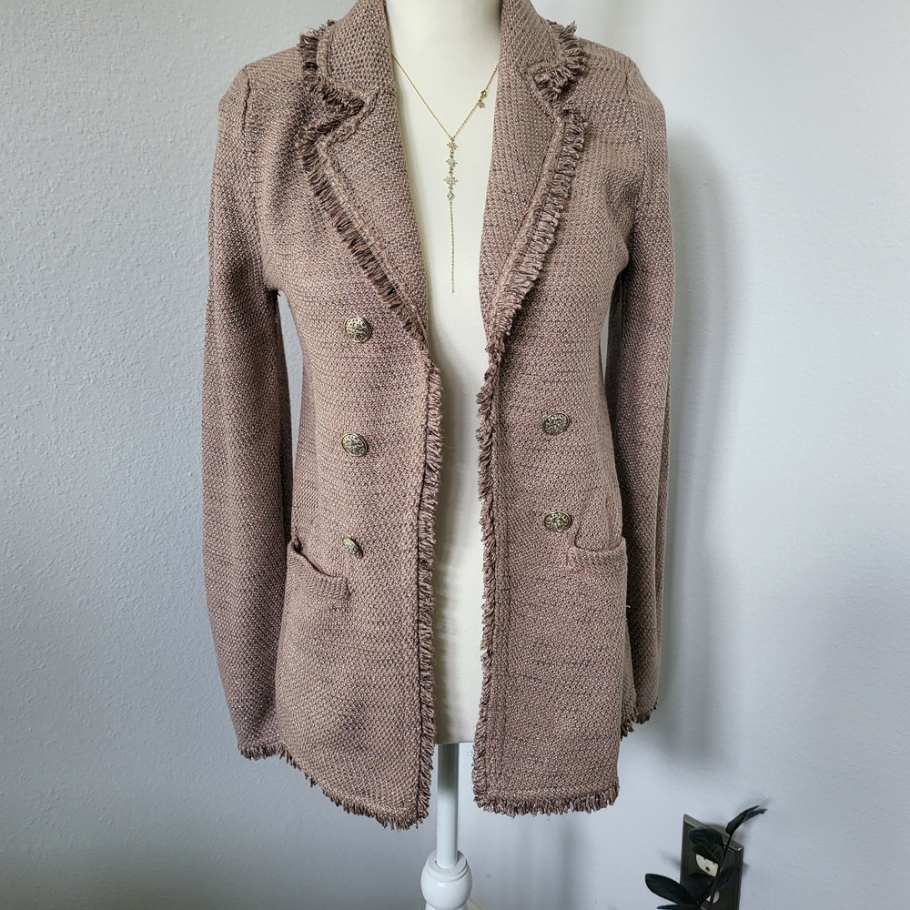 Chico's Women's Fringed Blazer Jacket - Picture 16 of 16